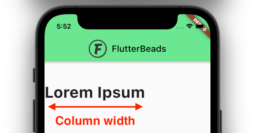 text not in center in flutter
