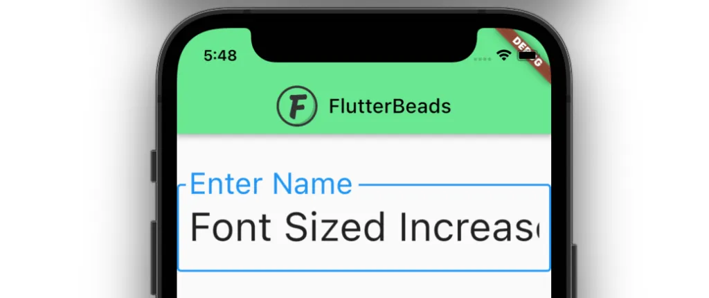 set height of textfield by changing font size