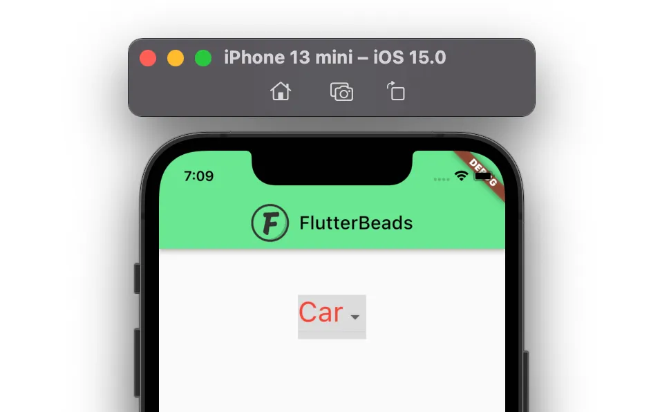 change dropdown selected text color in flutter