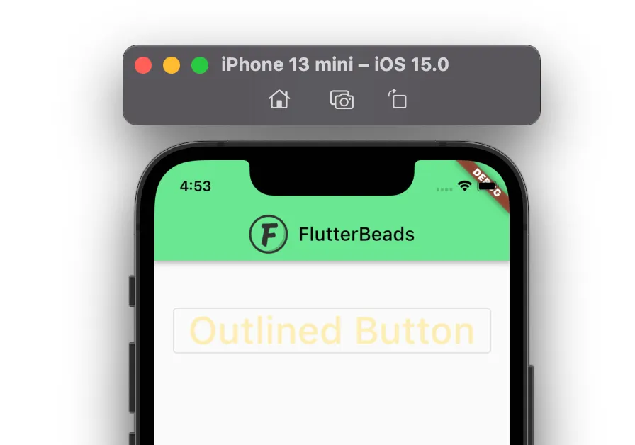 change outlined button disabled color in flutter