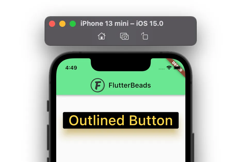 change outlined button shadow color in flutter